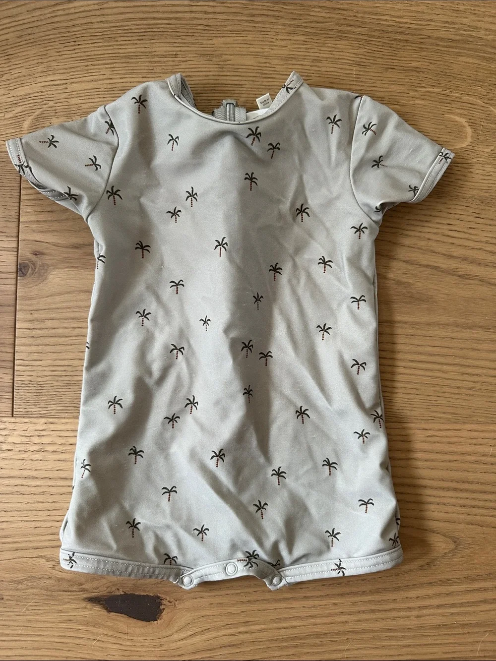 3-6 month baby Boys swim - Neutral Palm Print